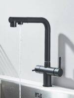AB110FB Смеситель для кухни с фильтром выдвижной черный — изображение 4