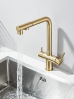 AB110FGL Смеситель для кухни с фильтром выдвижной золото — изображение 4