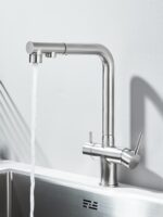 AB110FCR Смеситель для кухни с фильтром выдвижной хром