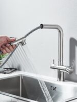 AB110FCR Смеситель для кухни с фильтром выдвижной хром — изображение 5
