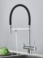 AB105FCR Смеситель (гладкий шланг) для кухни с фильтром для питьевой воды хром — изображение 5