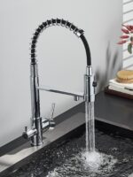 AB102FS Смеситель (пружинный) для кухни с фильтром для питьевой воды серебристый — изображение 3