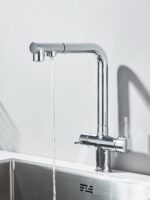 AB110FS Смеситель для кухни с фильтром выдвижной серебро — изображение 3
